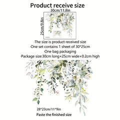 Green Plant Leaf Wall Stickers for Home Decor