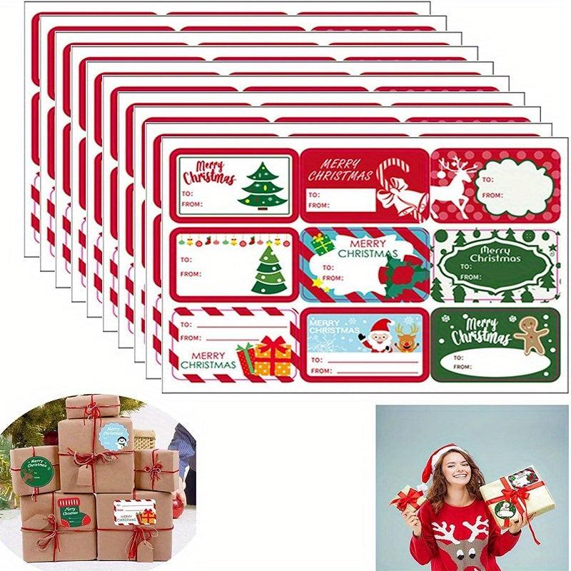 Christmas Decoration Gift Series Stickers 10 Sheets Pack