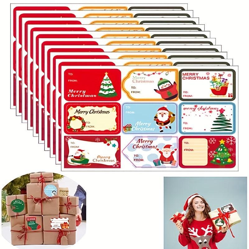 Christmas Decoration Gift Series Stickers 10 Sheets Pack