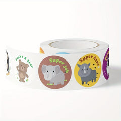 500pcs Animal Reward Stickers Motivational Labels for Students Teachers
