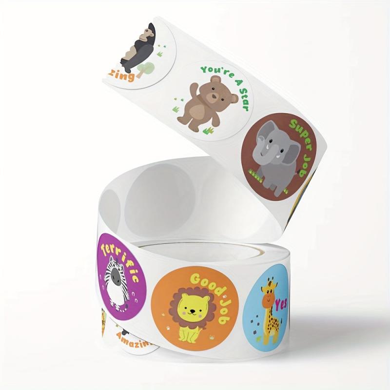 500pcs Animal Reward Stickers Motivational Labels for Students Teachers