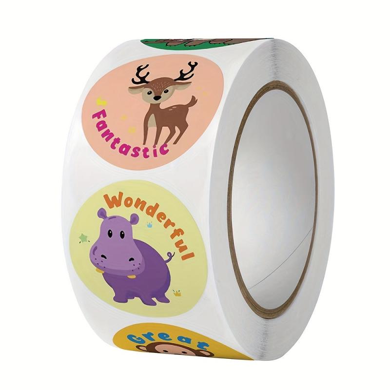 500pcs Animal Reward Stickers Motivational Labels for Students Teachers