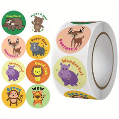 500pcs Animal Reward Stickers Motivational Labels for Students Teachers