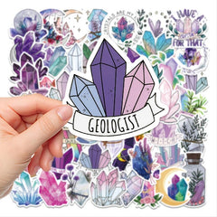 50pcs Crystal Stickers for Water Bottles Laptop DIY Decoration