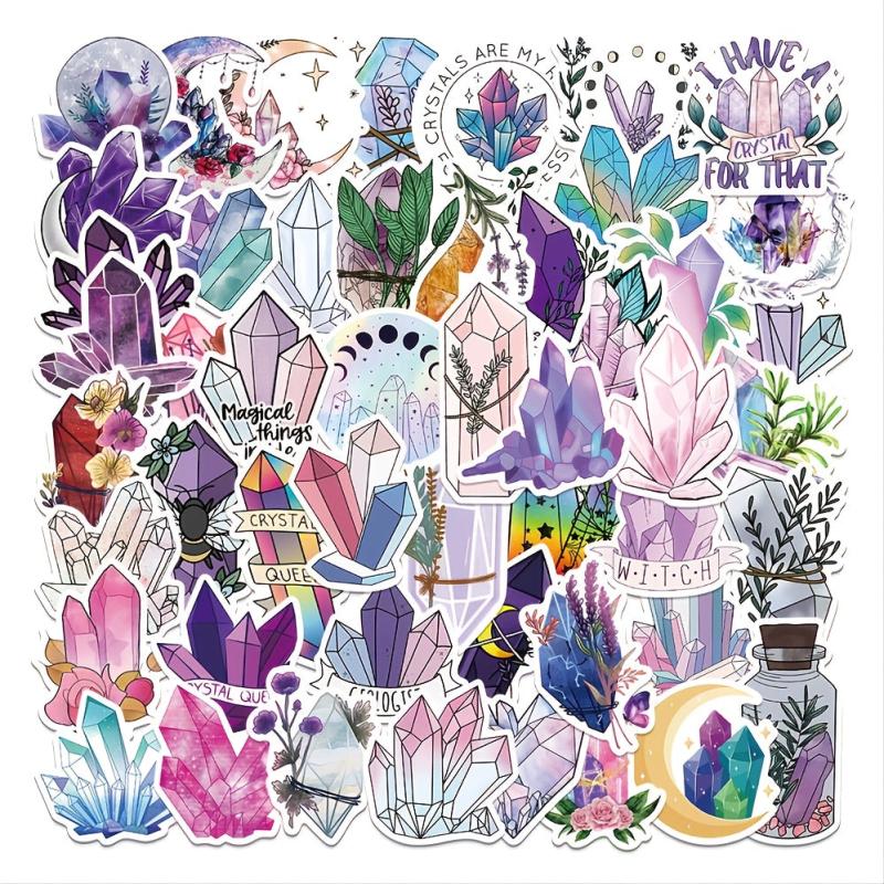 50pcs Crystal Stickers for Water Bottles Laptop DIY Decoration