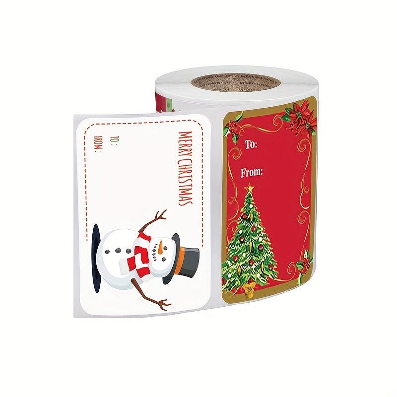250pcs Christmas Holiday Shopping Self adhesive Sticker Sealing Sticker Label