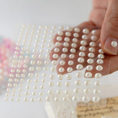 990pcs Self Adhesive Pearl Stickers for Crafts Beauty Home Decor 3-6mm