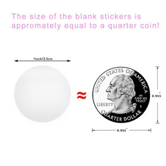 500Pcs Transparent Round Stickers for Business Packaging Cookie Bags DIY