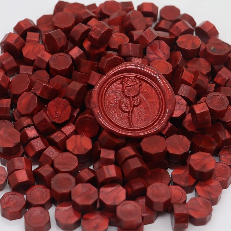 200pcs Wine Red Seal Wax Beads for Wax Seal Stamp