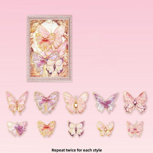 20pcs Butterfly Collection Series Decorative Stickers