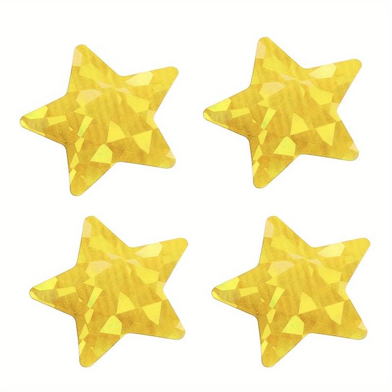 500Pcs Holographic Golden Star Stickers for Rewards, Foil Star Labels