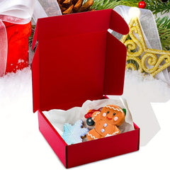 10-30pcs Red Small Mailer Boxes 13x8x2.54 cm - Corrugated Cardboard Box