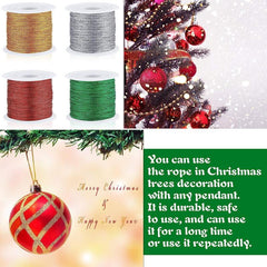 22 Yards Metallic Cord Tinsel Rope for Crafting Jewelry Wrapping Ribbons