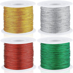 22 Yards Metallic Cord Tinsel Rope for Crafting Jewelry Wrapping Ribbons