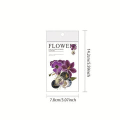 40pcs Dried Flower Collection PET Sticker Pack, Journal Decoration Material