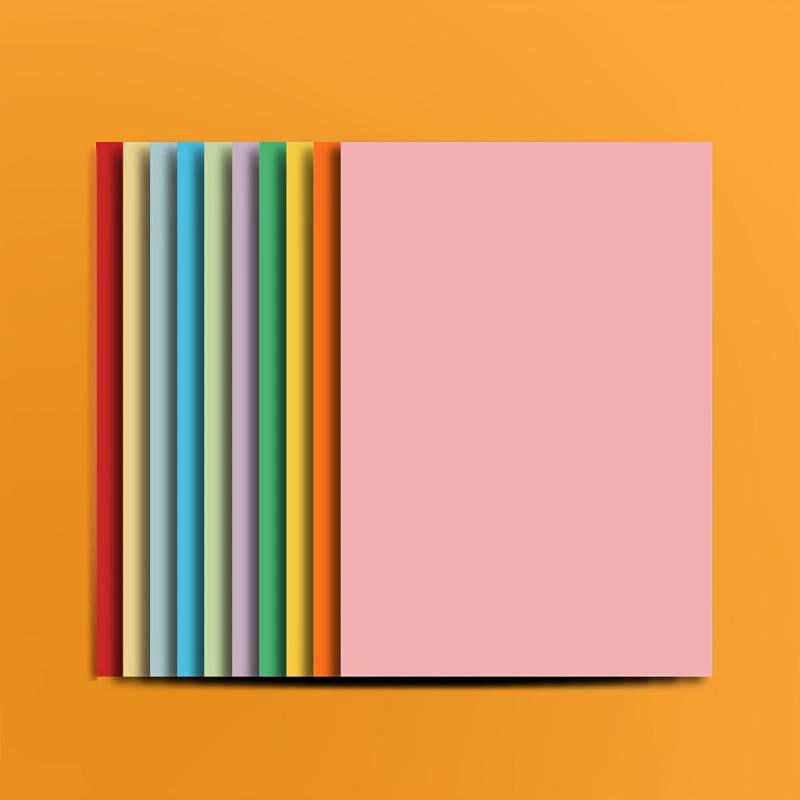 50 Sheets Colored Cardboard for Crafts and Arts Print