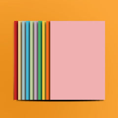 50 Sheets Colored Cardboard for Crafts and Arts Print