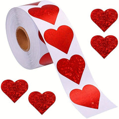 500 Heart Shaped Label Stickers - Gift Decoration Sealing Stickers