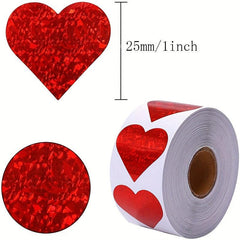 500 Heart Shaped Label Stickers - Gift Decoration Sealing Stickers
