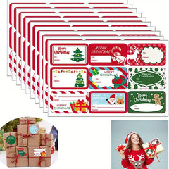 10pcs Christmas Holiday Gift Series Stickers Self-adhesive Labels