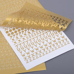 Golden Alphabet Stickers - Sparkling Glitter Letters & Numbers