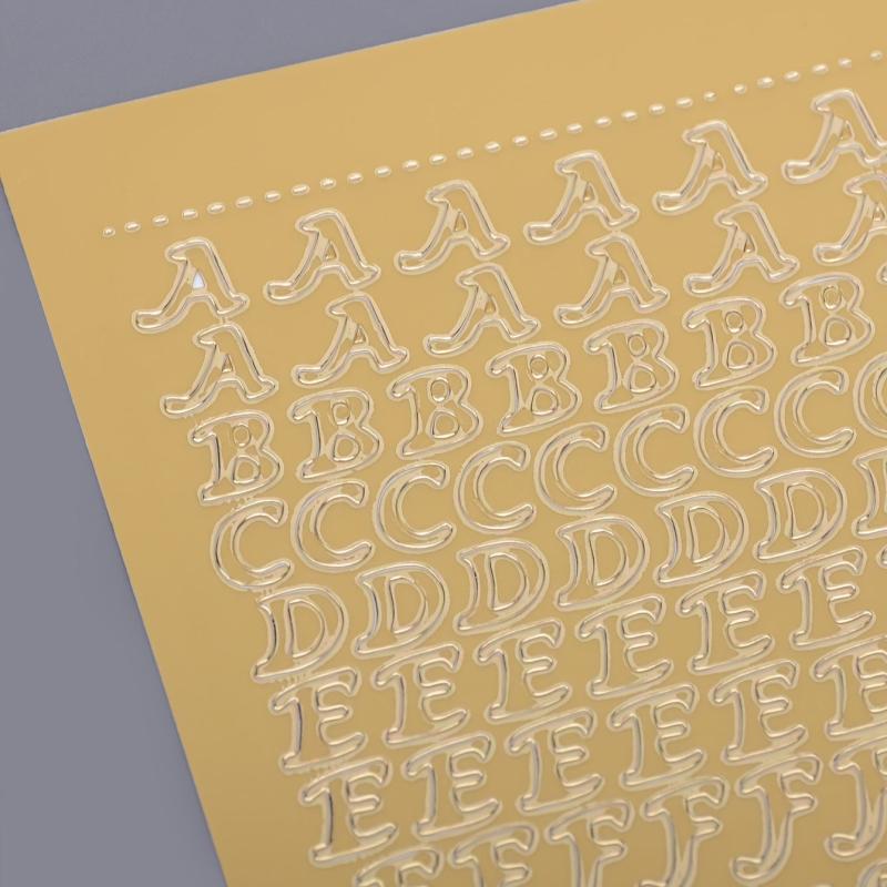 Golden Alphabet Stickers - Sparkling Glitter Letters & Numbers