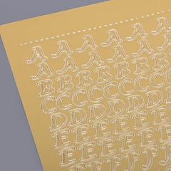 Golden Alphabet Stickers - Sparkling Glitter Letters & Numbers