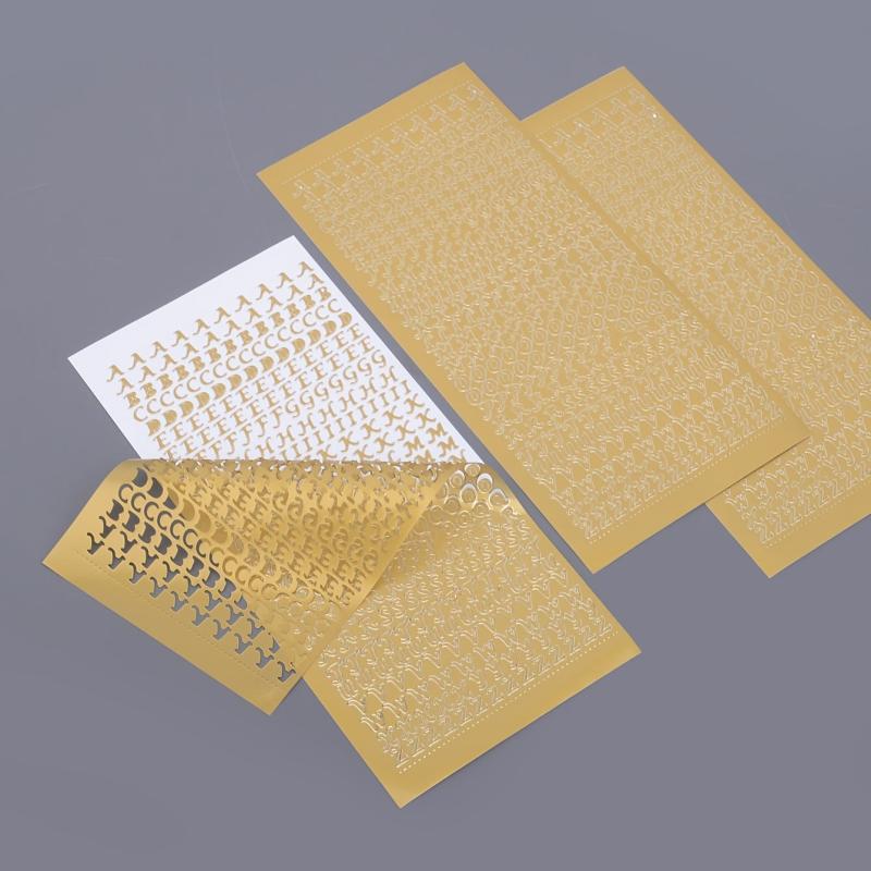 Golden Alphabet Stickers - Sparkling Glitter Letters & Numbers
