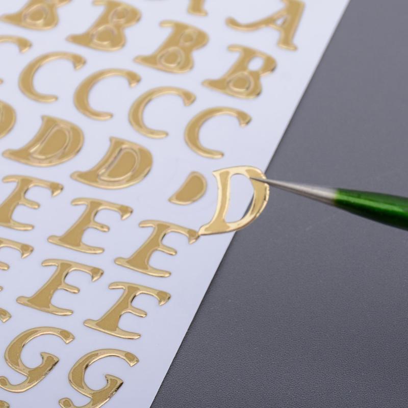 Golden Alphabet Stickers - Sparkling Glitter Letters & Numbers