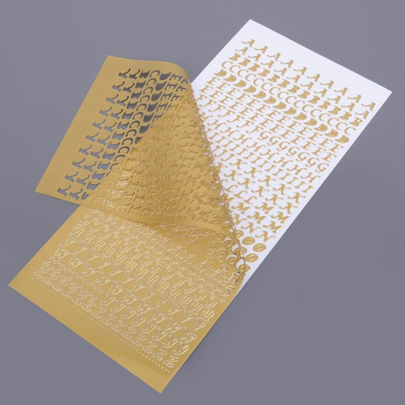 Golden Alphabet Stickers - Sparkling Glitter Letters & Numbers