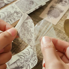 40pcs Vintage Plant Butterfly Washi Sticker Pack for DIY Scrapbooking