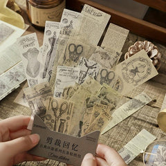 40pcs Vintage Plant Butterfly Washi Sticker Pack for DIY Scrapbooking
