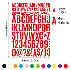 Alphanumeric Sticker Vinyl Waterproof Adhesive for DIY Mail