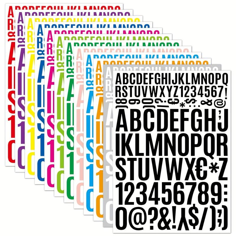 Alphanumeric Sticker Vinyl Waterproof Adhesive for DIY Mail