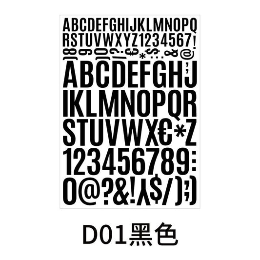 Alphanumeric Sticker Vinyl Waterproof Adhesive for DIY Mail