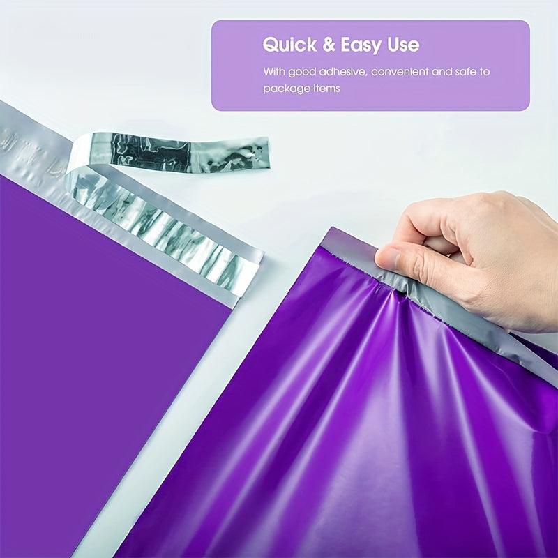 100pcs 10x12 Inch Purple Poly Mailers Self Sealing Envelopes Boutique Bags