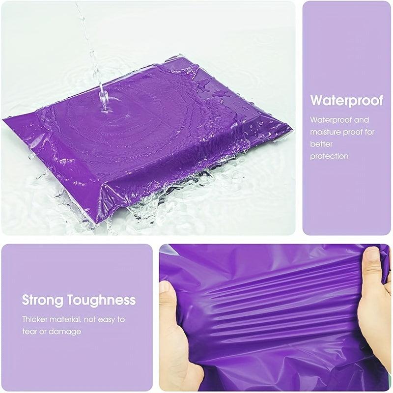 100pcs 10x12 Inch Purple Poly Mailers Self Sealing Envelopes Boutique Bags