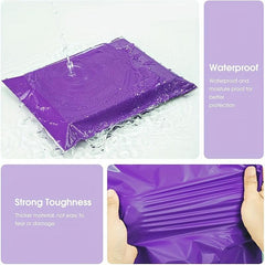 100pcs 10x12 Inch Purple Poly Mailers Self Sealing Envelopes Boutique Bags
