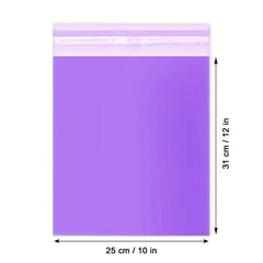 100pcs 10x12 Inch Purple Poly Mailers Self Sealing Envelopes Boutique Bags