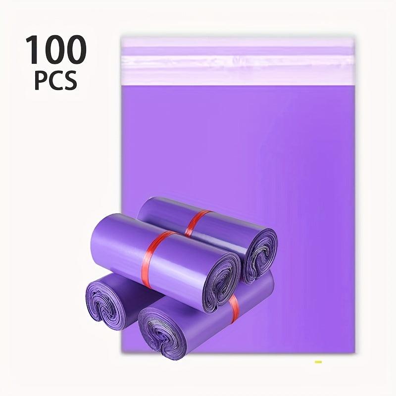 100pcs 10x12 Inch Purple Poly Mailers Self Sealing Envelopes Boutique Bags