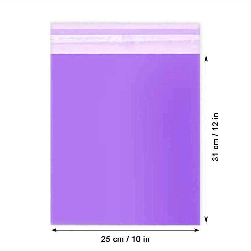 100pcs 10x12 Inch Purple Poly Mailers Self Sealing Envelopes Boutique Bags