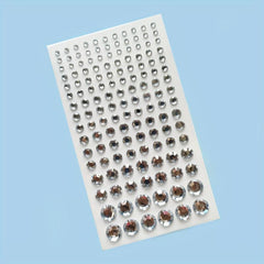 5pcs Diamond Beauty Stickers Assorted Sizes Round 3D Decoration Stickers