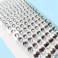 5pcs Diamond Beauty Stickers Assorted Sizes Round 3D Decoration Stickers