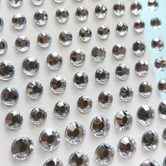 5pcs Diamond Beauty Stickers Assorted Sizes Round 3D Decoration Stickers