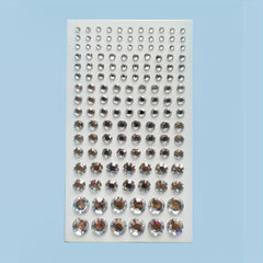 5pcs Diamond Beauty Stickers Assorted Sizes Round 3D Decoration Stickers