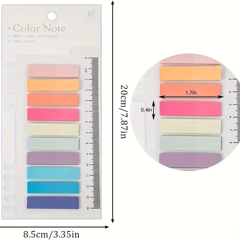 600 Writeable Adhesive Index Tabs Notepad With Ruler