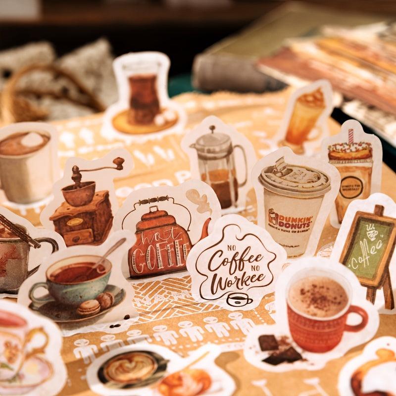 200pcs Vintage Scrapbooking Supplies Kit Washi Stickers Note Paper