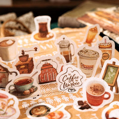 200pcs Vintage Scrapbooking Supplies Kit Washi Stickers Note Paper