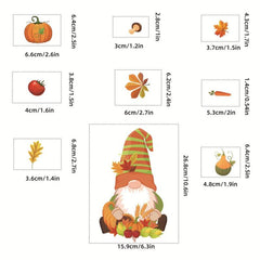 Autumn Window Decoration Thanksgiving Adhesive Stickers DIY Glass Decor