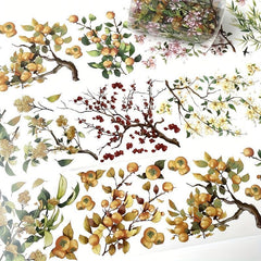 Crystal Flower Twig PET Tape 2m Roll Transparent Waterproof Decorative Adhesive